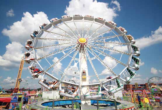 Ferris wheel offered among amusement rides